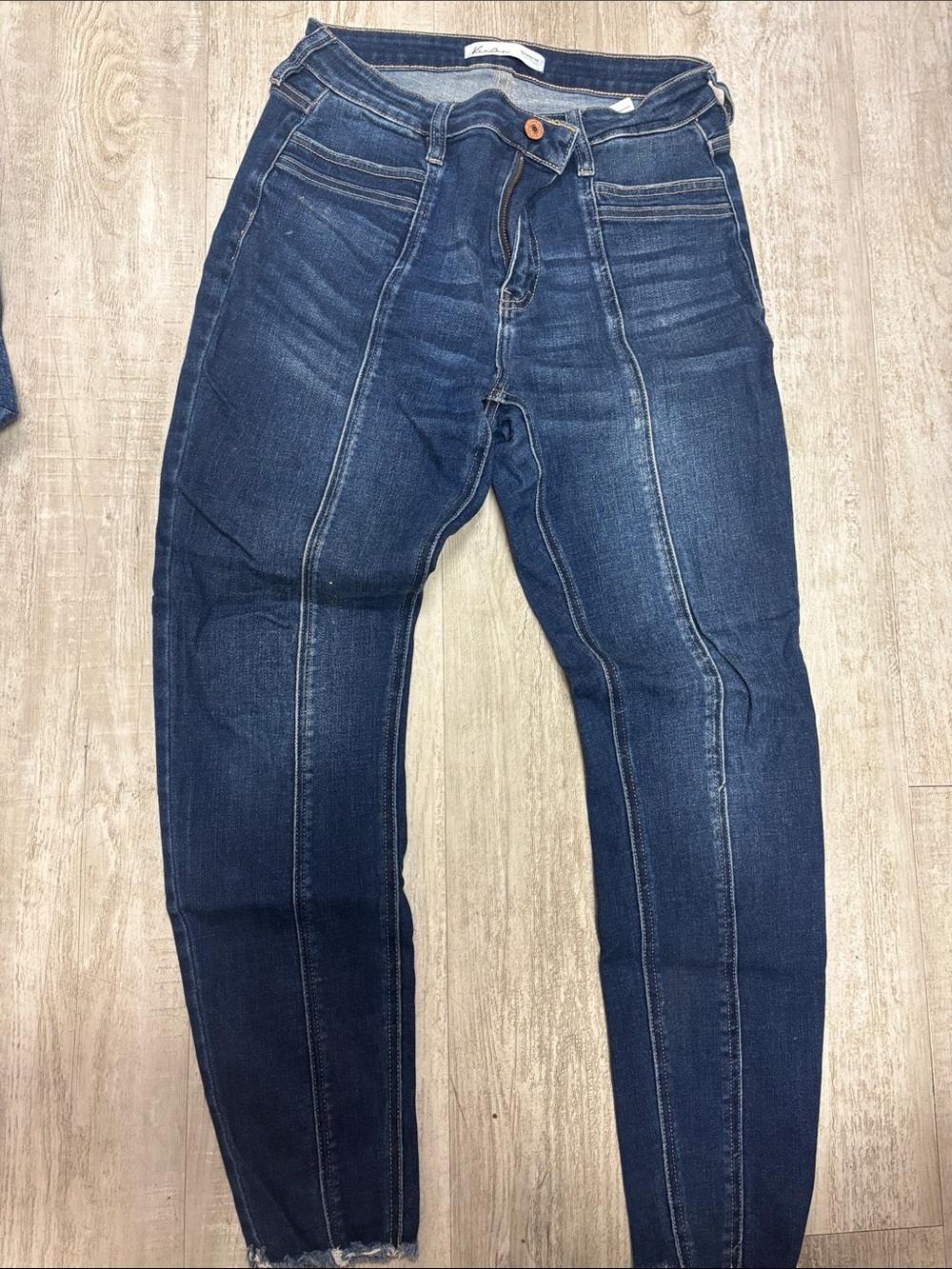 KanCan Men's Skinny Jeans in Dark Blue Denim